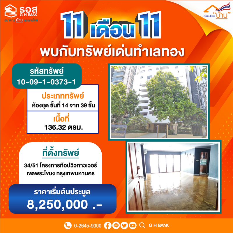 ธอส. จัดมหกรรม 11.11 ประมูลบ้านออนไลน์ คัด 111 ทรัพย์เด่น ลดสูงสุดถึง 40%